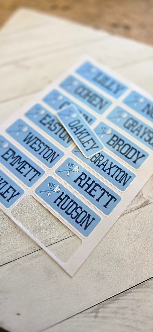 Helmet Player Name Stickers