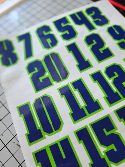 Helmet Stickers - Numbers